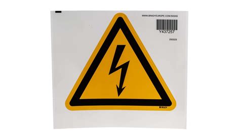 self adhesive electrical warning signs